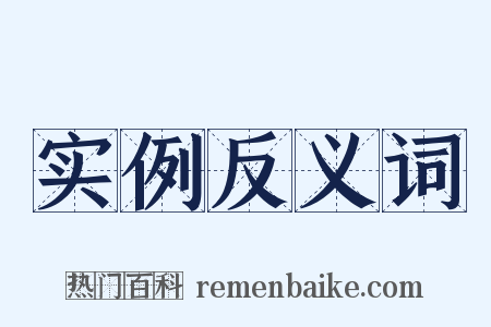 实例反义词是什么意思的图片